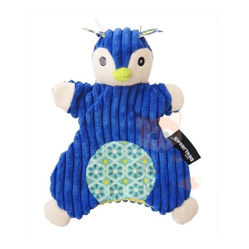 Les déglingos frigos pingouin marionnette bleu 